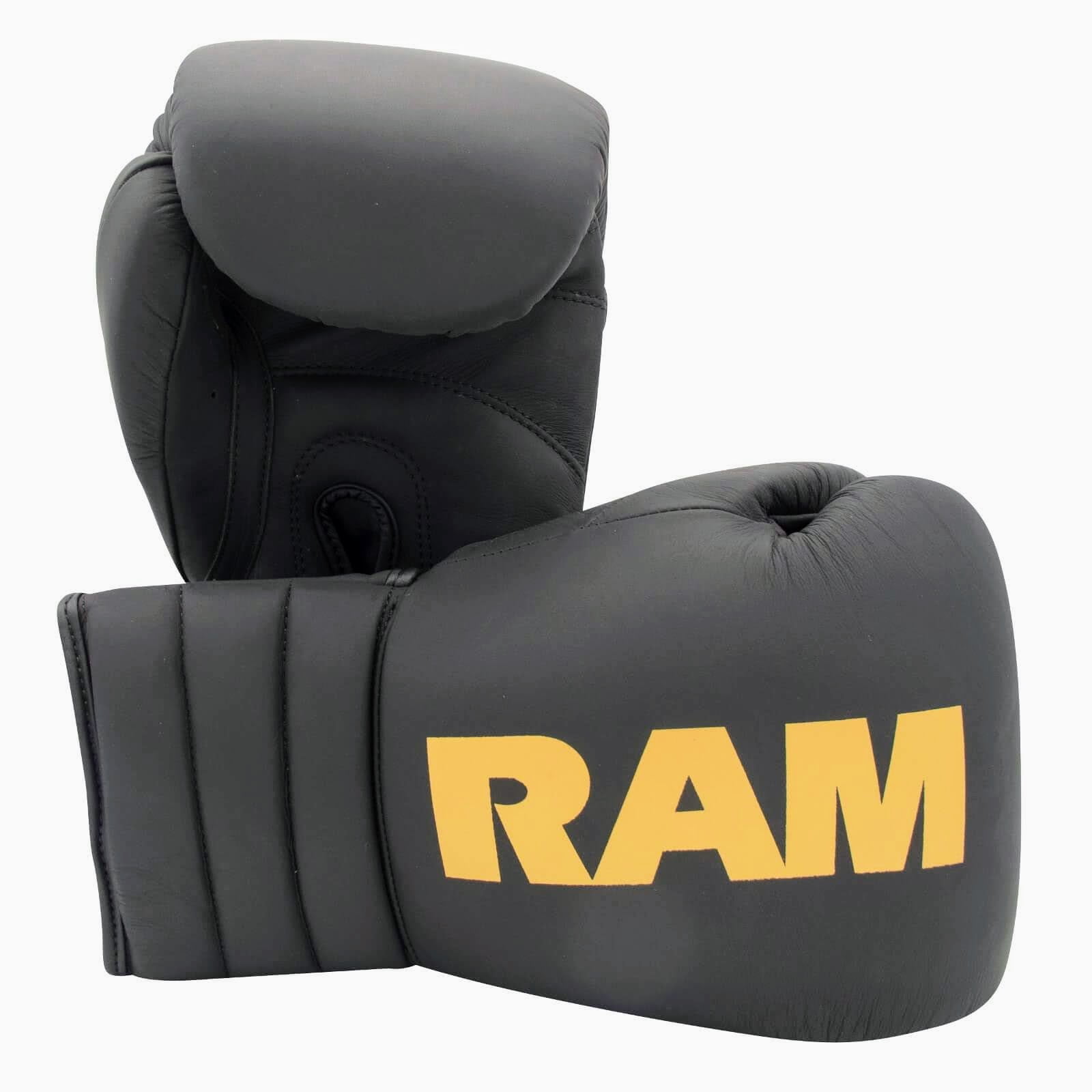 RAM ’Legendary’ (Kick)Bokshandschoenen Leer Mat Zwart-Goud RAM ’Legendary’ (Kick)Bokshandschoenen Leer Mat Zwart-Goud - Afbeelding 2