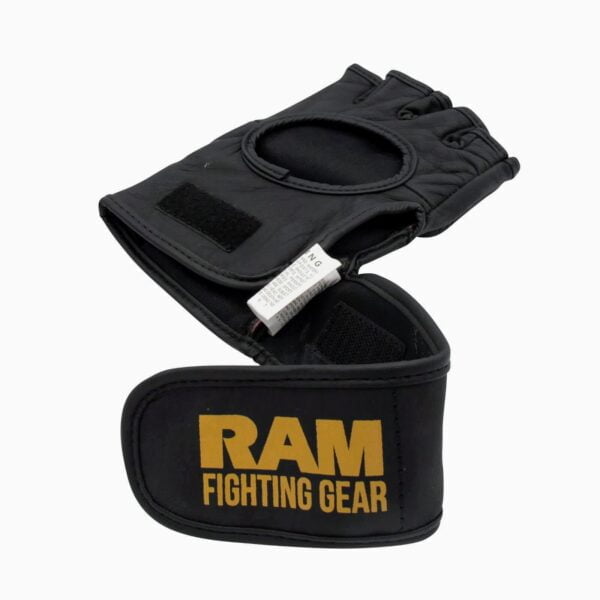 RAM ’Undisputed’ MMA Handschoenen Leer Mat Zwart-Goud - Afbeelding 5